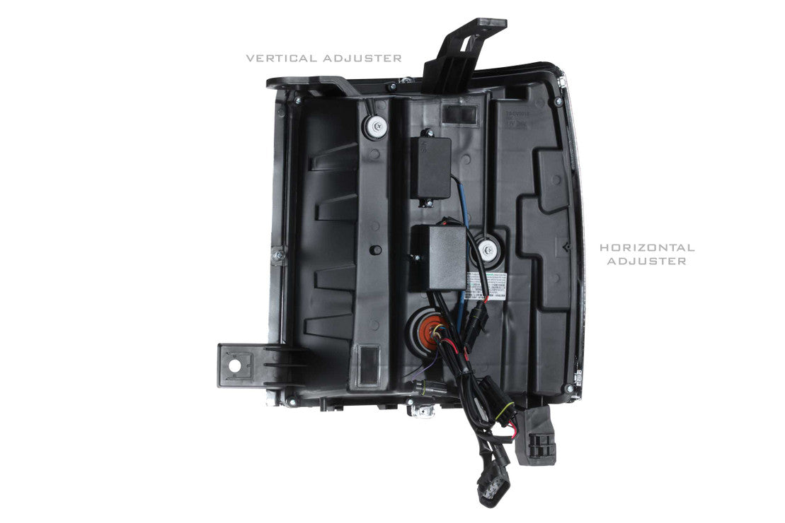 2014-2015 Chevrolet Silverado 1500 LED DRL Projector Replacement Headlights LED headlight kit AutoLEDTech Oracle Lighting Trendz Flow Series RGBHaloKits OneUpLighting Morimoto