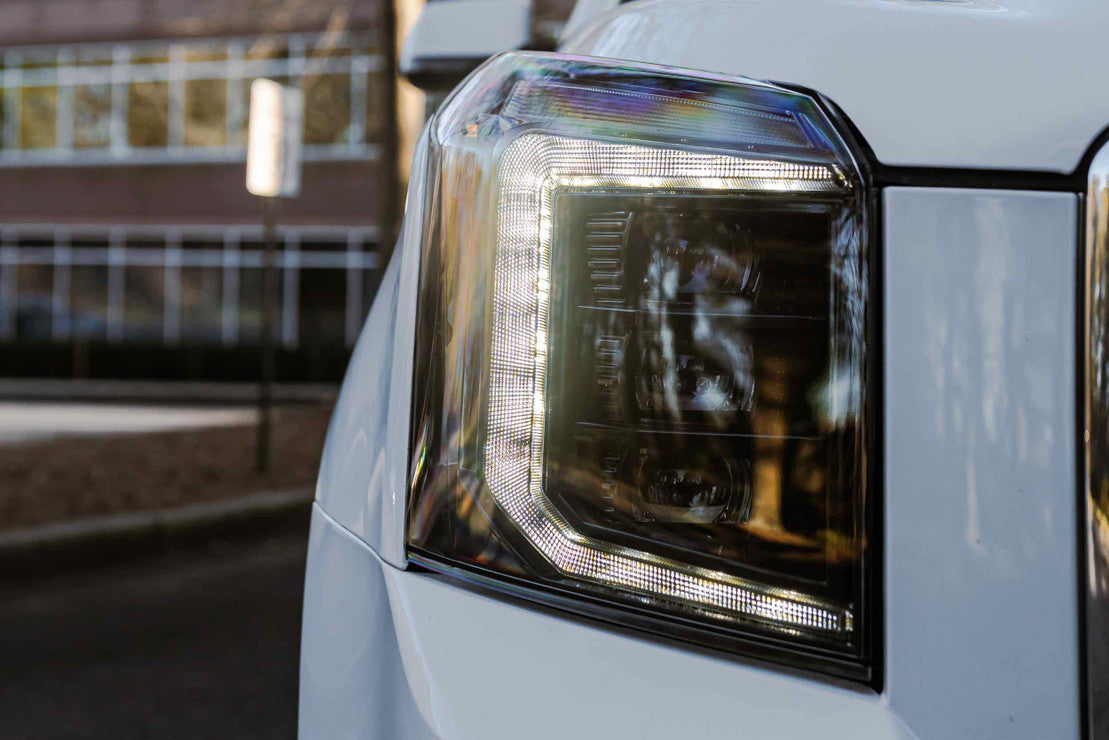 2015-2020 GMC Yukon LED DRL Projector Replacement Headlights LED headlight kit AutoLEDTech Oracle Lighting Trendz Flow Series RGBHaloKits OneUpLighting Morimoto