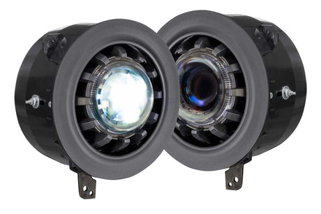 2018-2023+ Jeep Wrangler/Gladiator JL JT Bi-LED Super7 Projector Replacement Headlights - Fits all models LED headlight kit AutoLEDTech Oracle Lighting Trendz Flow Series RGBHaloKits OneUpLighting Morimoto