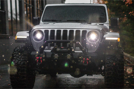 2018-2023+ Jeep Wrangler/Gladiator JL JT Bi-LED Super7 Projector Replacement Headlights - Fits all models LED headlight kit AutoLEDTech Oracle Lighting Trendz Flow Series RGBHaloKits OneUpLighting Morimoto