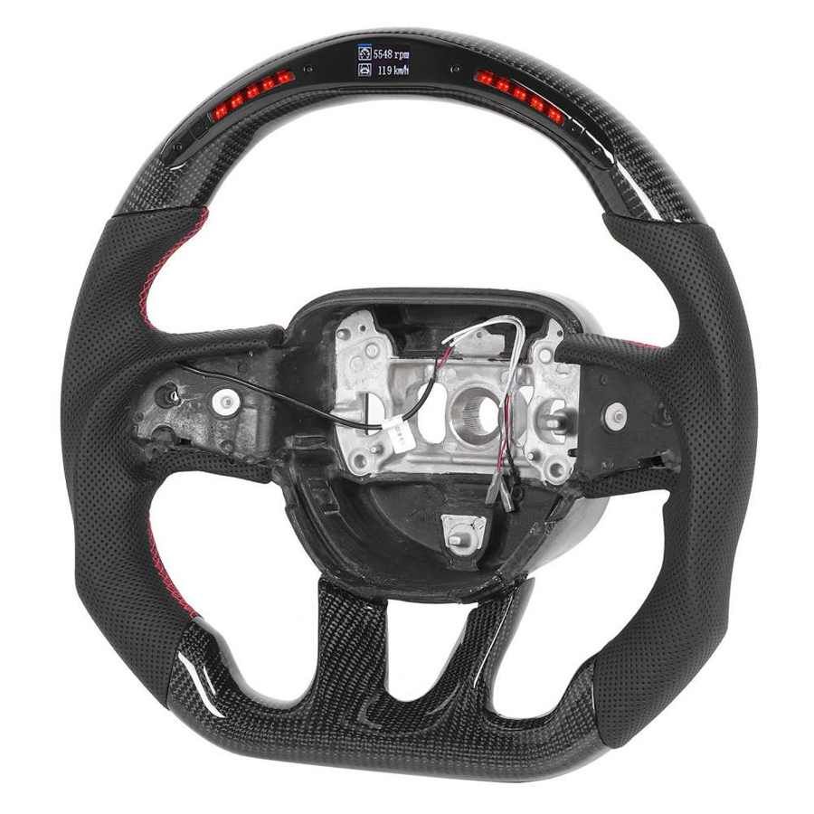2015-2023 Dodge Charger Custom Carbon Fiber Steering Wheel w/ LED RPM Display LED headlight kit AutoLEDTech Oracle Lighting Trendz Flow Series RGBHaloKits OneUpLighting Morimoto