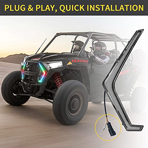 2019-2022 Polaris RZR XP 1000/Turbo/S RGBW Color-Chasing LED Fang Grill DRL Lights LED headlight kit AutoLEDTech Oracle Lighting Trendz Flow Series RGBHaloKits OneUpLighting Morimoto