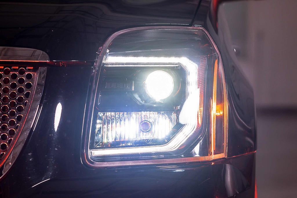 格安SALEスタート格安SALEスタートUSヘッドライト 07-14 GMC Yukon Denali XL 1500 2500ブラック ヘッドライトランプW DRL LED HIDキット FOR 07-14 GMC YUKON DENALI XL 1500 2500 BLACK HEADLIGHTS  LAMP W DRL LED HID KIT パーツ