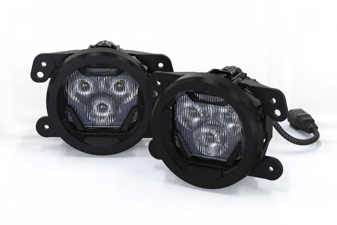 2007-2017 Jeep Wrangler JK 4Banger LED Fog Light Pod Assemblies LED headlight kit AutoLEDTech Oracle Lighting Trendz Flow Series RGBHaloKits OneUpLighting Morimoto