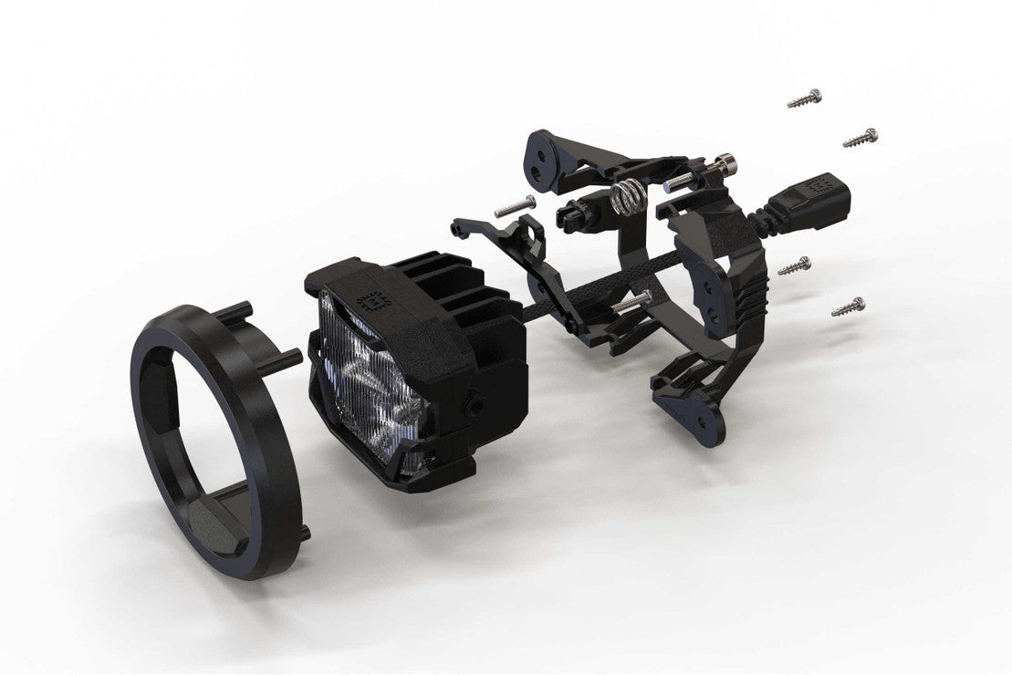 2007-2017 Jeep Wrangler JK 4Banger LED Fog Light Pod Assemblies LED headlight kit AutoLEDTech Oracle Lighting Trendz Flow Series RGBHaloKits OneUpLighting Morimoto