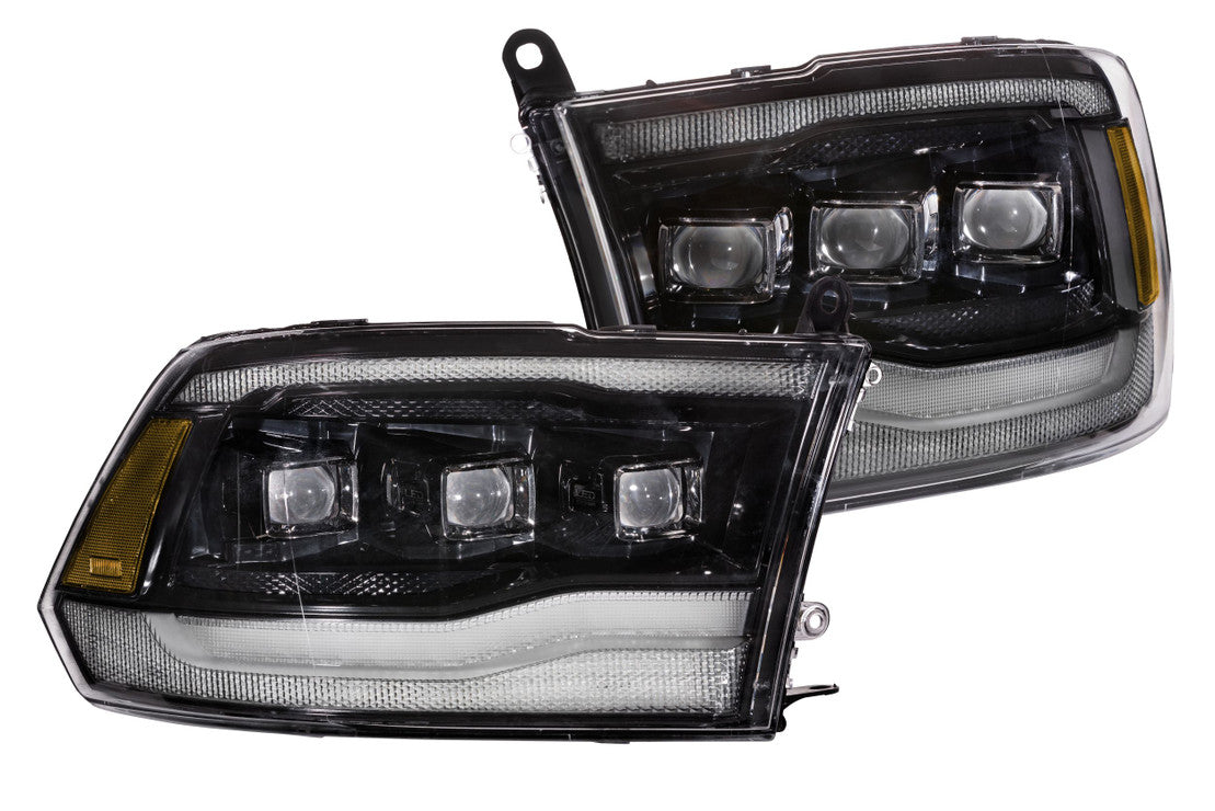 2009-2018 Dodge Ram 1500 2500 HD LED DRL Tri-Beam Projector Facelift Headlights LED headlight kit AutoLEDTech Oracle Lighting Trendz Flow Series RGBHaloKits OneUpLighting Morimoto