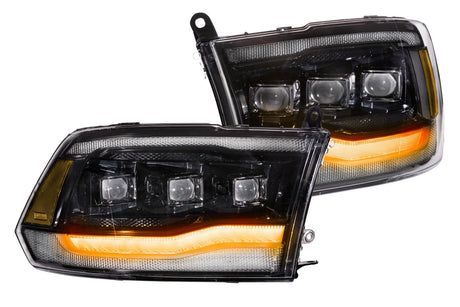 2009-2018 Dodge Ram 1500 2500 HD LED DRL Tri-Beam Projector Facelift Headlights LED headlight kit AutoLEDTech Oracle Lighting Trendz Flow Series RGBHaloKits OneUpLighting Morimoto