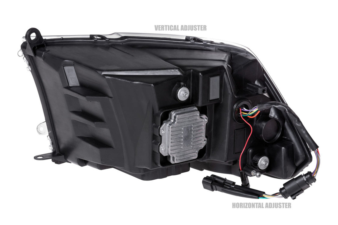 2009-2018 Dodge Ram 1500 2500 HD LED DRL Tri-Beam Projector Facelift Headlights LED headlight kit AutoLEDTech Oracle Lighting Trendz Flow Series RGBHaloKits OneUpLighting Morimoto