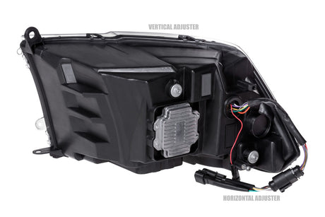 2009-2018 Dodge Ram 1500 2500 HD LED DRL Tri-Beam Projector Facelift Headlights LED headlight kit AutoLEDTech Oracle Lighting Trendz Flow Series RGBHaloKits OneUpLighting Morimoto