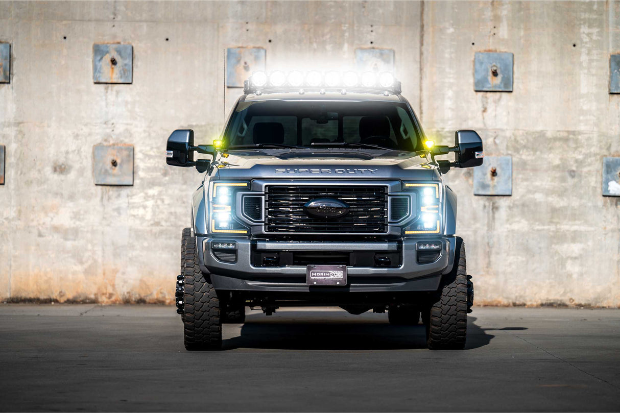 2020-2022 Ford Super Duty F-250/F-350 Amber LED DRL Projector Replacement Headlights LED headlight kit AutoLEDTech Oracle Lighting Trendz Flow Series RGBHaloKits OneUpLighting Morimoto