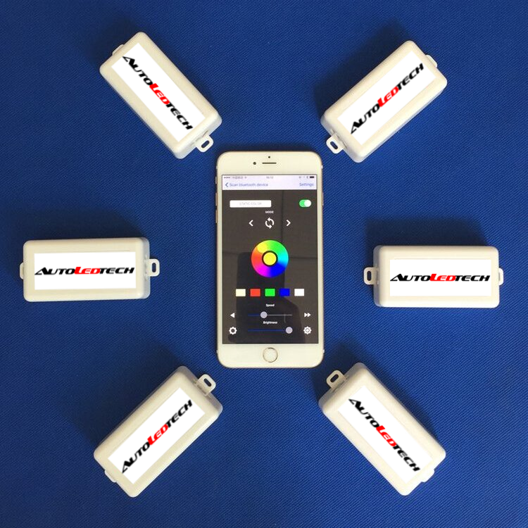 2013-2014 Ford F150 & Raptor Color-Chasing Halo Kit LED headlight kit AutoLEDTech Oracle Lighting Trendz Flow Series RGBHaloKits OneUpLighting Morimoto