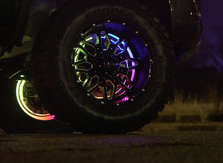 Color-Chasing RGB LED Wheel Ring Lights Kit (Flow Series) LED headlight kit AutoLEDTech Oracle Lighting Trendz Flow Series RGBHaloKits OneUpLighting Morimoto