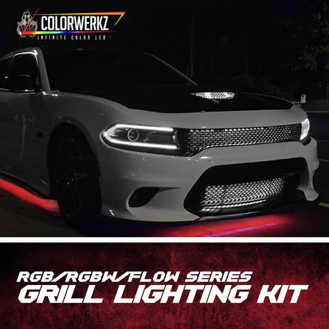 Color-Changing LED Grill Lighting Strips Kit (RGB RGBW Flow Series) LED headlight kit AutoLEDTech Oracle Lighting Trendz Flow Series RGBHaloKits OneUpLighting Morimoto