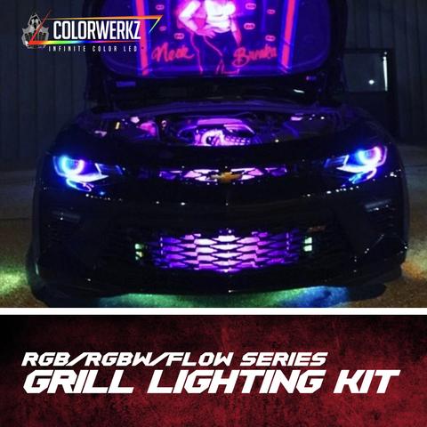 Color-Changing LED Grill Lighting Strips Kit (RGB RGBW Flow Series) LED headlight kit AutoLEDTech Oracle Lighting Trendz Flow Series RGBHaloKits OneUpLighting Morimoto