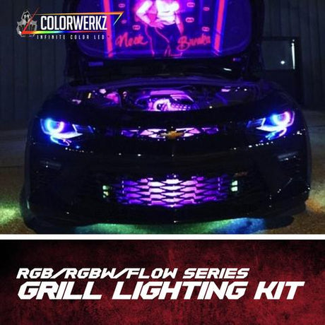 Color-Changing LED Grill Lighting Strips Kit (RGB RGBW Flow Series) LED headlight kit AutoLEDTech Oracle Lighting Trendz Flow Series RGBHaloKits OneUpLighting Morimoto