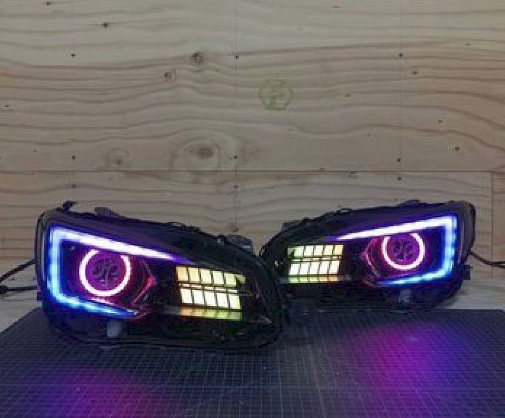 2018-2021 Subaru Impreza WRX STI RGBW Color-Chasing C-Bar LED DRL Board Halo Kit LED headlight kit AutoLEDTech Oracle Lighting Trendz Flow Series RGBHaloKits OneUpLighting Morimoto