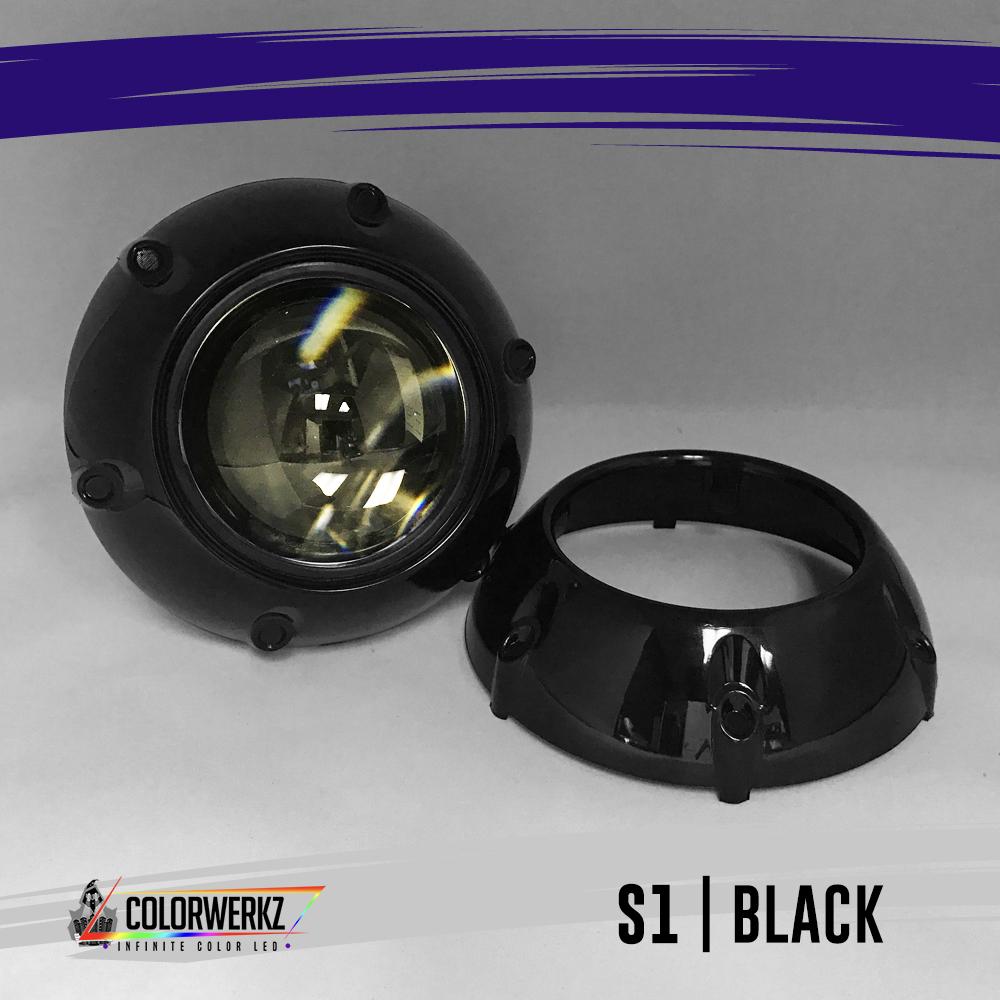 Projector Shrouds (Black/Chrome) LED headlight kit AutoLEDTech Oracle Lighting Trendz Flow Series RGBHaloKits OneUpLighting Morimoto