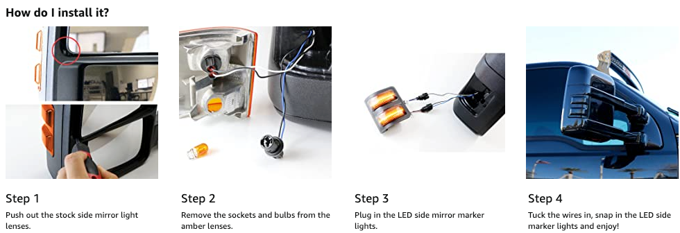 2008-2016 Ford F250 F350 Super Duty Switchback LED Smoked Mirror Lights LED headlight kit AutoLEDTech Oracle Lighting Trendz Flow Series RGBHaloKits OneUpLighting Morimoto