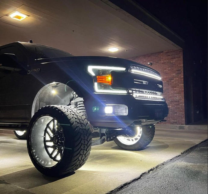 2018-2020 Ford F150 LED Grill Accent Lights Kit | XL, STX, XLT, KR, Lariat, Platinum, Limited LED headlight kit AutoLEDTech Oracle Lighting Trendz Flow Series RGBHaloKits OneUpLighting Morimoto