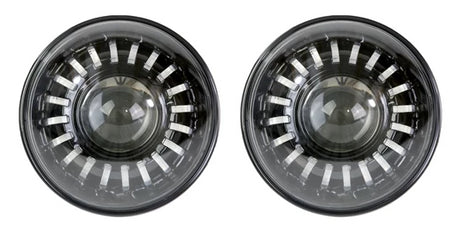 1997-2023+ Jeep Wrangler/Gladiator JK JL JT Prebuilt Color-Chasing LED Halo Headlights LED headlight kit AutoLEDTech Oracle Lighting Trendz Flow Series RGBHaloKits OneUpLighting Morimoto