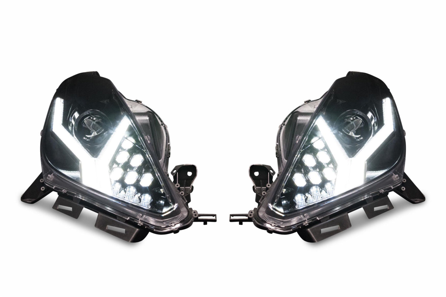 2014-2019 Chevrolet C7 Corvette LED DRL Projector Headlights - Aventador Style LED headlight kit AutoLEDTech Oracle Lighting Trendz Flow Series RGBHaloKits OneUpLighting Morimoto