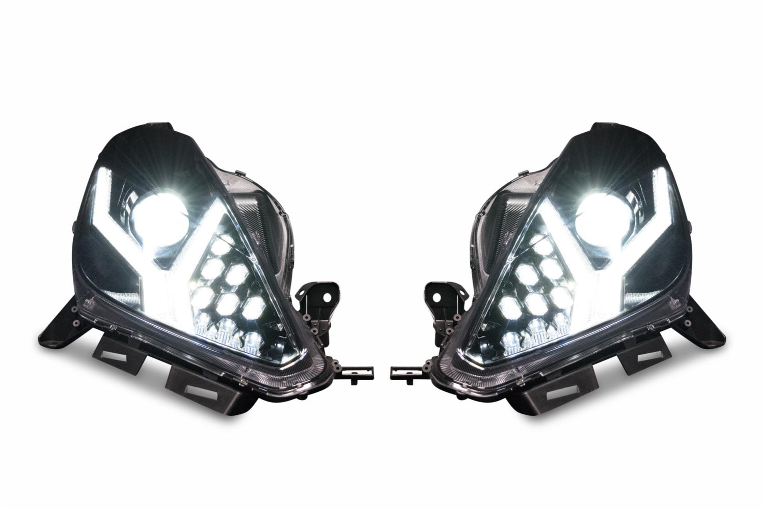 2014-2019 Chevrolet C7 Corvette LED DRL Projector Headlights - Aventador Style LED headlight kit AutoLEDTech Oracle Lighting Trendz Flow Series RGBHaloKits OneUpLighting Morimoto