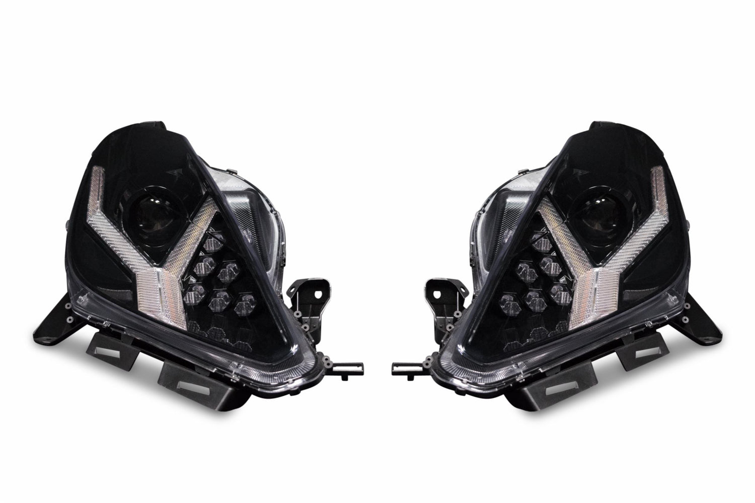 2014-2019 Chevrolet C7 Corvette LED DRL Projector Headlights - Aventador Style LED headlight kit AutoLEDTech Oracle Lighting Trendz Flow Series RGBHaloKits OneUpLighting Morimoto