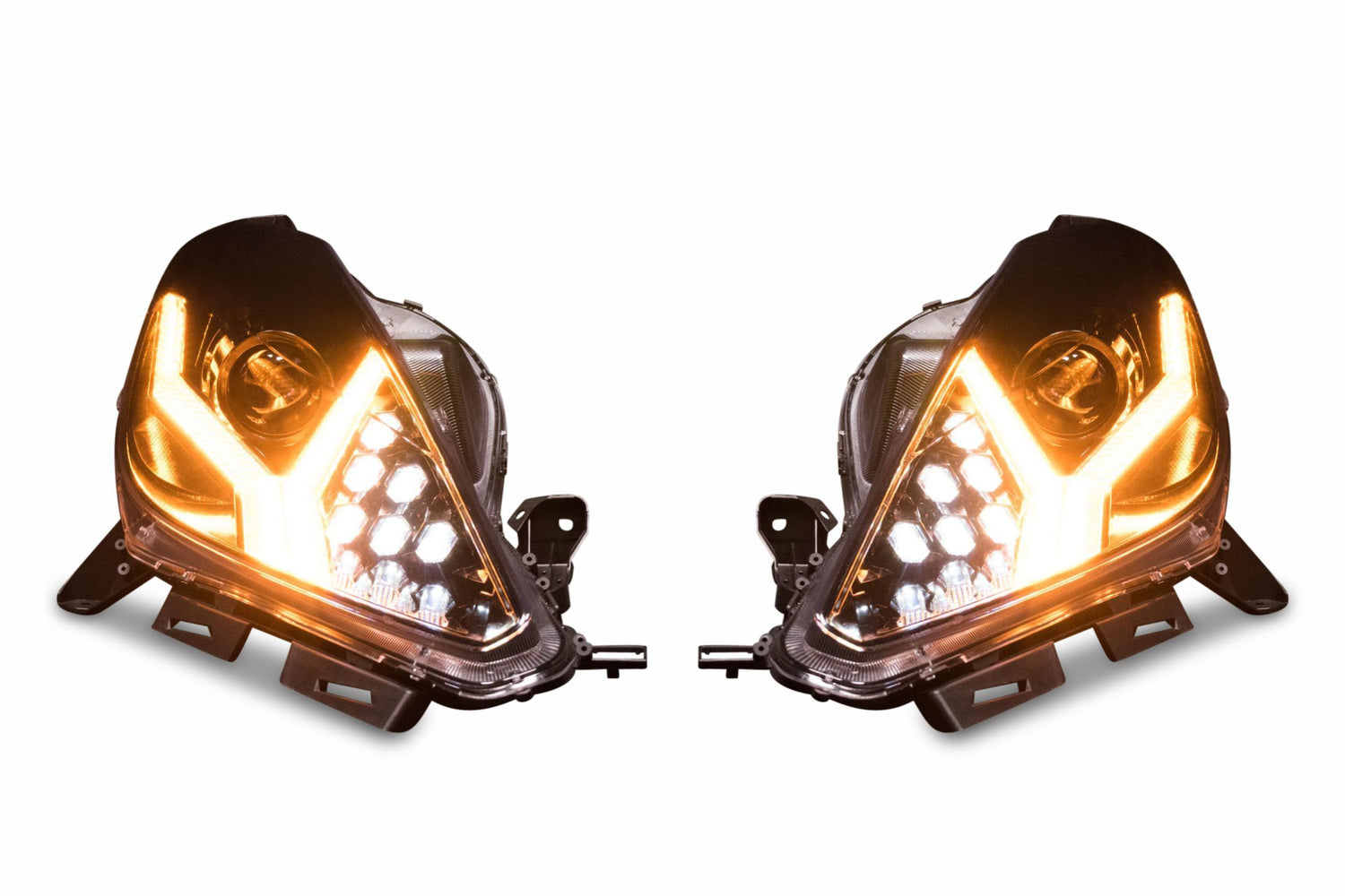 2014-2019 Chevrolet C7 Corvette LED DRL Projector Headlights - Aventador Style LED headlight kit AutoLEDTech Oracle Lighting Trendz Flow Series RGBHaloKits OneUpLighting Morimoto