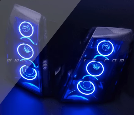2007-2014 Cadillac Escalade Color-Chasing Halo Kit LED headlight kit AutoLEDTech Oracle Lighting Trendz Flow Series RGBHaloKits OneUpLighting Morimoto