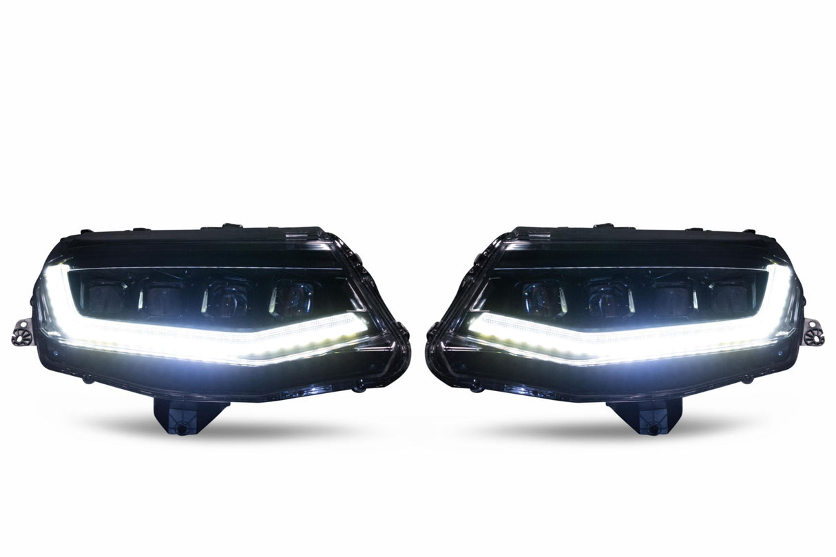 2016-2018 Chevrolet Camaro LED DRL Projector Headlights LED headlight kit AutoLEDTech Oracle Lighting Trendz Flow Series RGBHaloKits OneUpLighting Morimoto