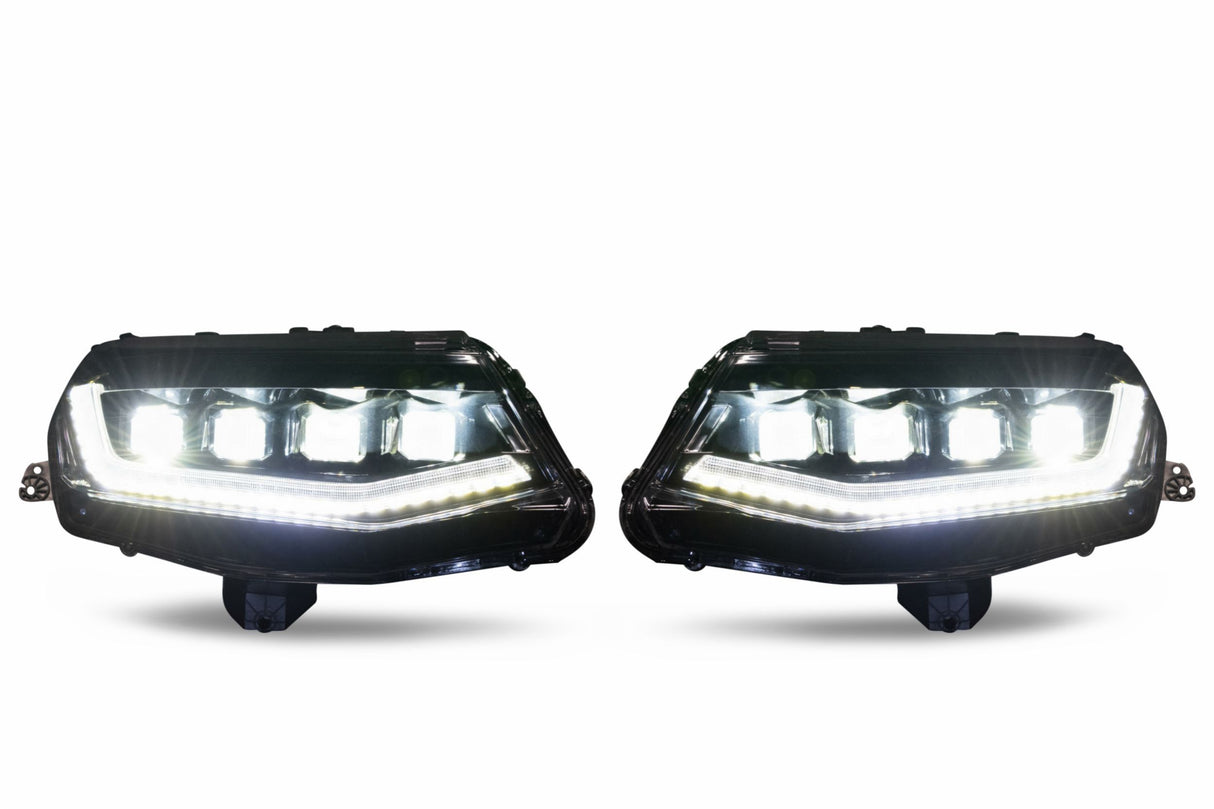 2016-2018 Chevrolet Camaro LED DRL Projector Headlights LED headlight kit AutoLEDTech Oracle Lighting Trendz Flow Series RGBHaloKits OneUpLighting Morimoto
