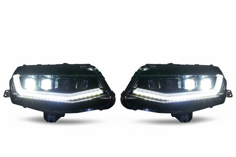 2016-2018 Chevrolet Camaro LED DRL Projector Headlights LED headlight kit AutoLEDTech Oracle Lighting Trendz Flow Series RGBHaloKits OneUpLighting Morimoto