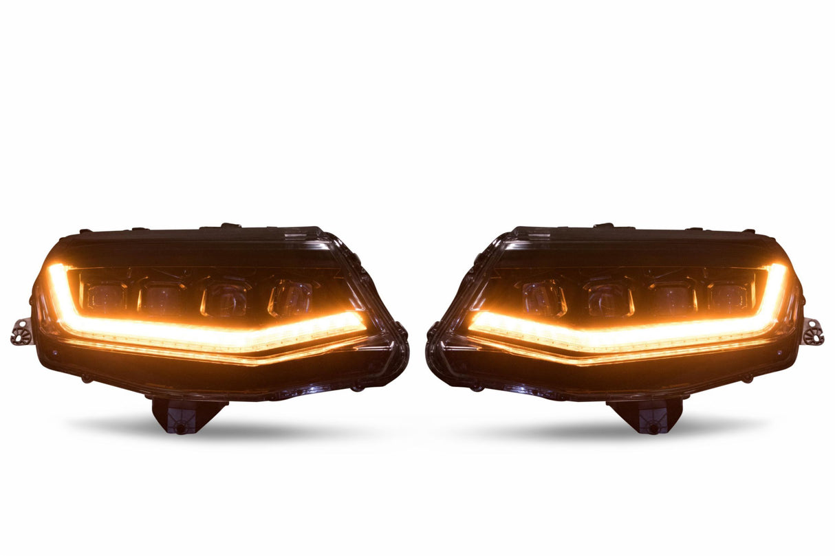 2016-2018 Chevrolet Camaro LED DRL Projector Headlights LED headlight kit AutoLEDTech Oracle Lighting Trendz Flow Series RGBHaloKits OneUpLighting Morimoto