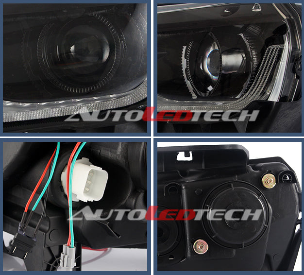 2014-2015 Chevrolet Camaro LED DRL Projector Headlights - 2016+ Style Design LED headlight kit AutoLEDTech Oracle Lighting Trendz Flow Series RGBHaloKits OneUpLighting Morimoto
