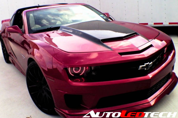2010-2013 Chevrolet Camaro RGBW Color-Chasing LED Halo Kit LED headlight kit AutoLEDTech Oracle Lighting Trendz Flow Series RGBHaloKits OneUpLighting Morimoto
