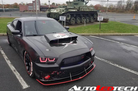2011-2014 Dodge Charger RGBW Color-Chasing Spec-D LED Halo DRL Headlights (Flow Series) LED headlight kit AutoLEDTech Oracle Lighting Trendz Flow Series RGBHaloKits OneUpLighting Morimoto