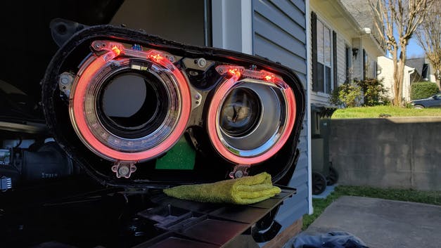 2015-2023 Dodge Challenger RGBW +A LED DRL Replacement Boards LED headlight kit AutoLEDTech Oracle Lighting Trendz Flow Series RGBHaloKits OneUpLighting Morimoto