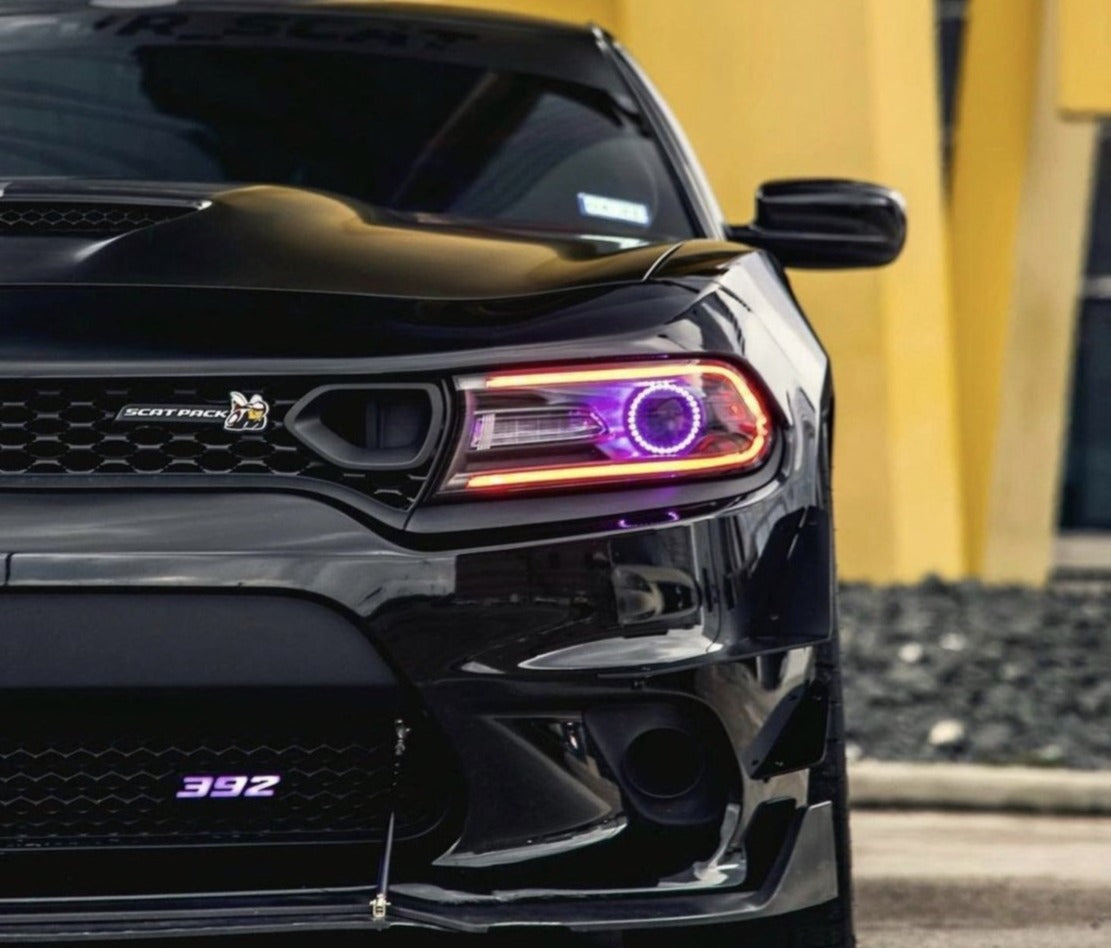 2015-2023 Dodge Charger RGBW +A LED DRL Replacement Boards LED headlight kit AutoLEDTech Oracle Lighting Trendz Flow Series RGBHaloKits OneUpLighting Morimoto