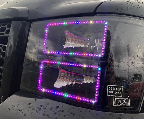 2007-2014 GMC Sierra 1500 2500HD RGBW Color-Chasing LED Halo Kit LED headlight kit AutoLEDTech Oracle Lighting Trendz Flow Series RGBHaloKits OneUpLighting Morimoto