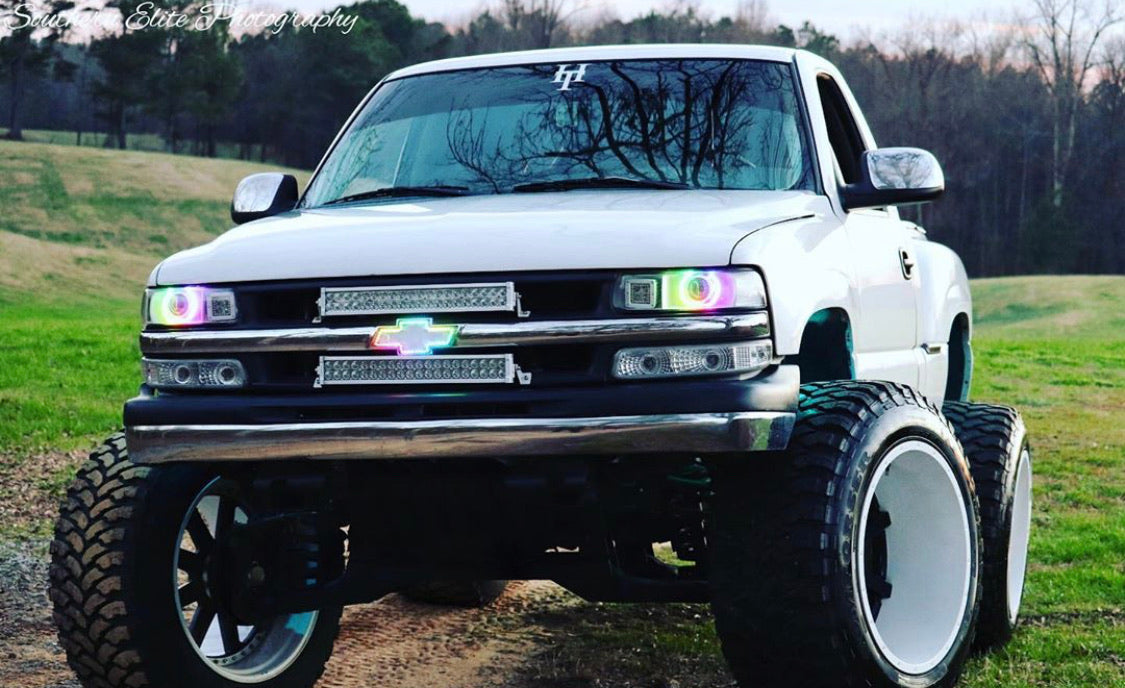 Chevy Bowtie RGBW LED Emblem Logo Badge (RGBW | Flow Series) LED headlight kit AutoLEDTech Oracle Lighting Trendz Flow Series RGBHaloKits OneUpLighting Morimoto