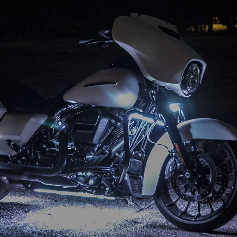 Motorcycle Cruiser Color-Chasing RGB LED Underbody 13-Piece Lighting Kit (Flow Series) LED headlight kit AutoLEDTech Oracle Lighting Trendz Flow Series RGBHaloKits OneUpLighting Morimoto