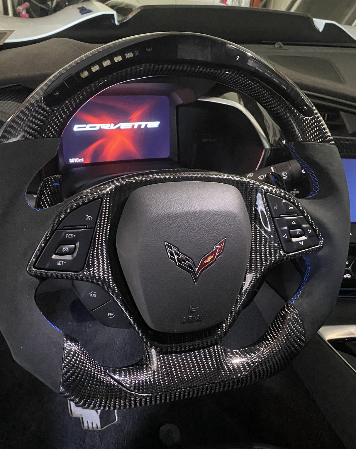 2014-2019 Chevrolet C7 Corvette Custom Carbon Fiber Steering Wheel w/ LED RPM Display LED headlight kit AutoLEDTech Oracle Lighting Trendz Flow Series RGBHaloKits OneUpLighting Morimoto