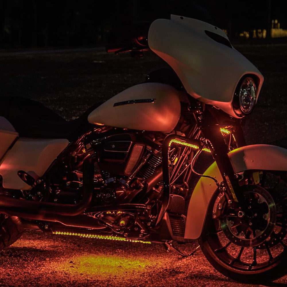 Motorcycle Cruiser Color-Chasing RGB LED Underbody 13-Piece Lighting Kit (Flow Series) LED headlight kit AutoLEDTech Oracle Lighting Trendz Flow Series RGBHaloKits OneUpLighting Morimoto