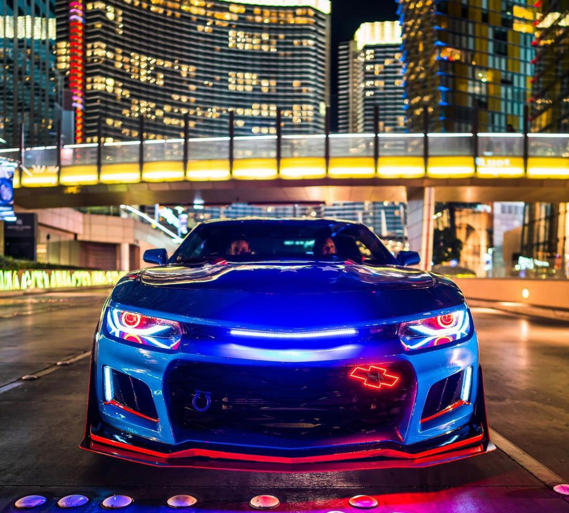 Chevy Bowtie RGBW LED Emblem Logo Badge (RGBW | Flow Series) LED headlight kit AutoLEDTech Oracle Lighting Trendz Flow Series RGBHaloKits OneUpLighting Morimoto