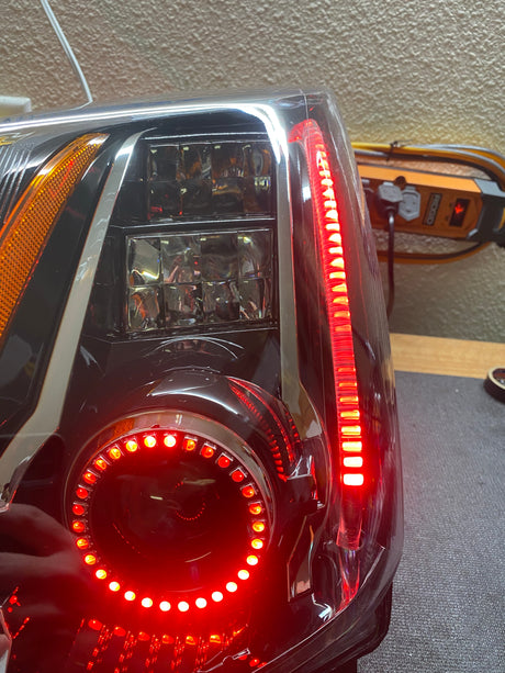 2008-2015 Cadillac CTS & CTS-V RGBW Color-Chasing LED Halo DRL Headlights LED headlight kit AutoLEDTech Oracle Lighting Trendz Flow Series RGBHaloKits OneUpLighting Morimoto
