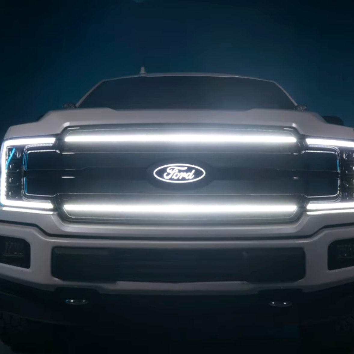 2018-2020 FORD F-150 White or Amber LED DRL Grill Light Assembly LED headlight kit AutoLEDTech Oracle Lighting Trendz Flow Series RGBHaloKits OneUpLighting Morimoto