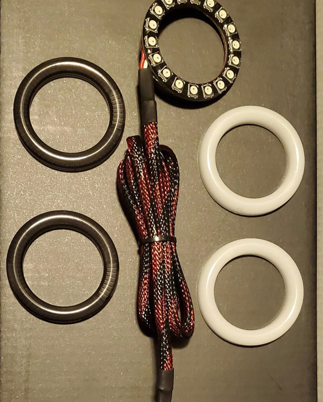 (4) Frosted/Smoked Halo Diffusers Add-On LED headlight kit AutoLEDTech Oracle Lighting Trendz Flow Series RGBHaloKits OneUpLighting Morimoto