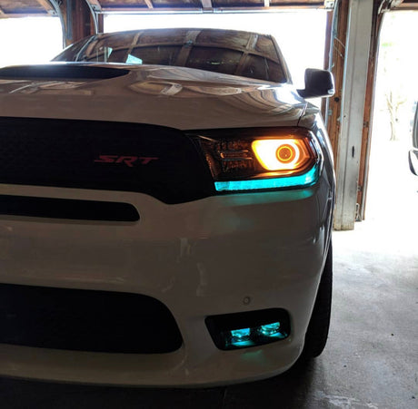 2014-2020 Dodge Durango RGBW Flow Series LED DRL Boards LED headlight kit AutoLEDTech Oracle Lighting Trendz Flow Series RGBHaloKits OneUpLighting Morimoto