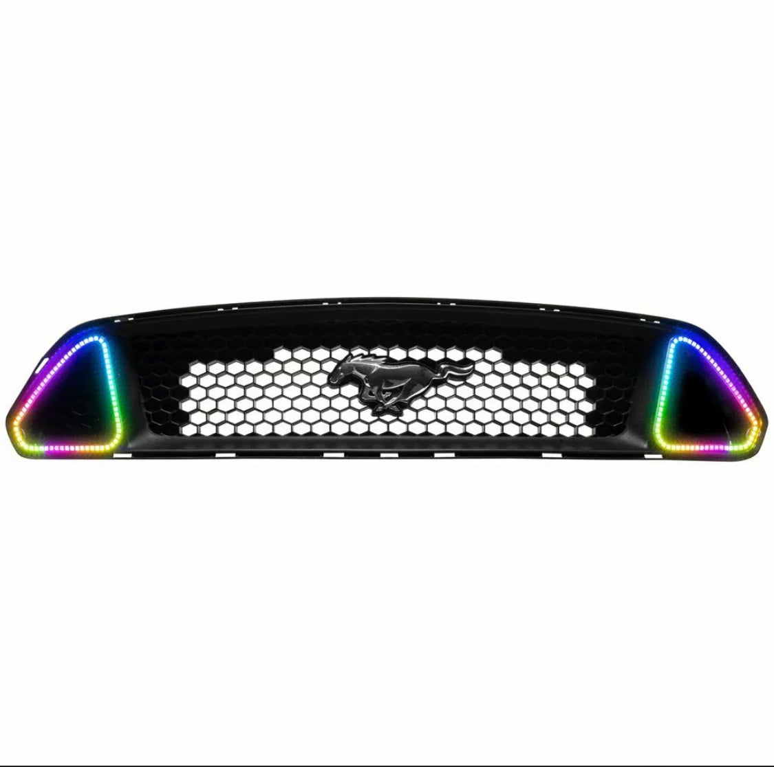 2015-2017 Ford Mustang GT Exterior LED Grill Lights LED headlight kit AutoLEDTech Oracle Lighting Trendz Flow Series RGBHaloKits OneUpLighting Morimoto