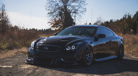 2008-2015 Infiniti G37/Q60 Coupe RGBW Color-Chasing LED Halo Prebuilt Headlights (Flow Series) LED headlight kit AutoLEDTech Oracle Lighting Trendz Flow Series RGBHaloKits OneUpLighting Morimoto